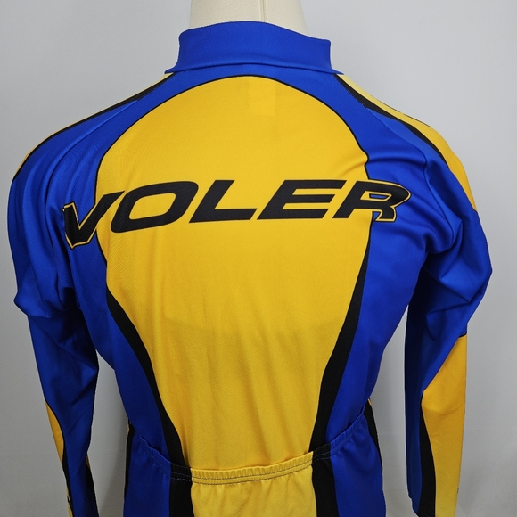 Voler women's Size 3XL 3/4 Zip Cycling Jersey Made in USA Blue Yellow and black - Picture 6 of 15